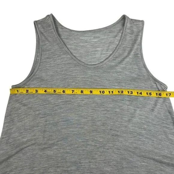 Eileen Fisher Womens SIlk Cotton Sharkbite Hem Tank Top Heather Gray Size Small - Picture 15 of 16